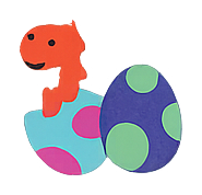 Malý dinosaurus pri vajíčkach