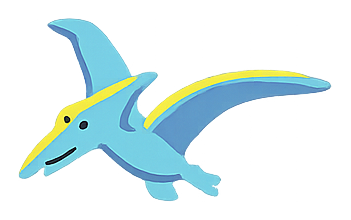 Modrý lietajúci pterodaktyl