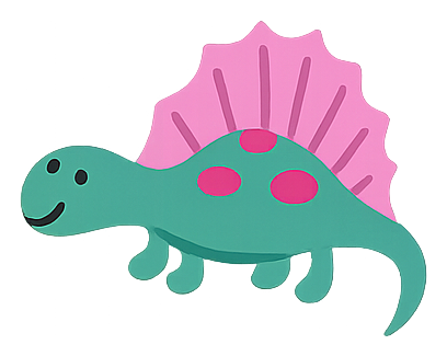 Tyrkysový dinosaurus s ružovým chrbtom